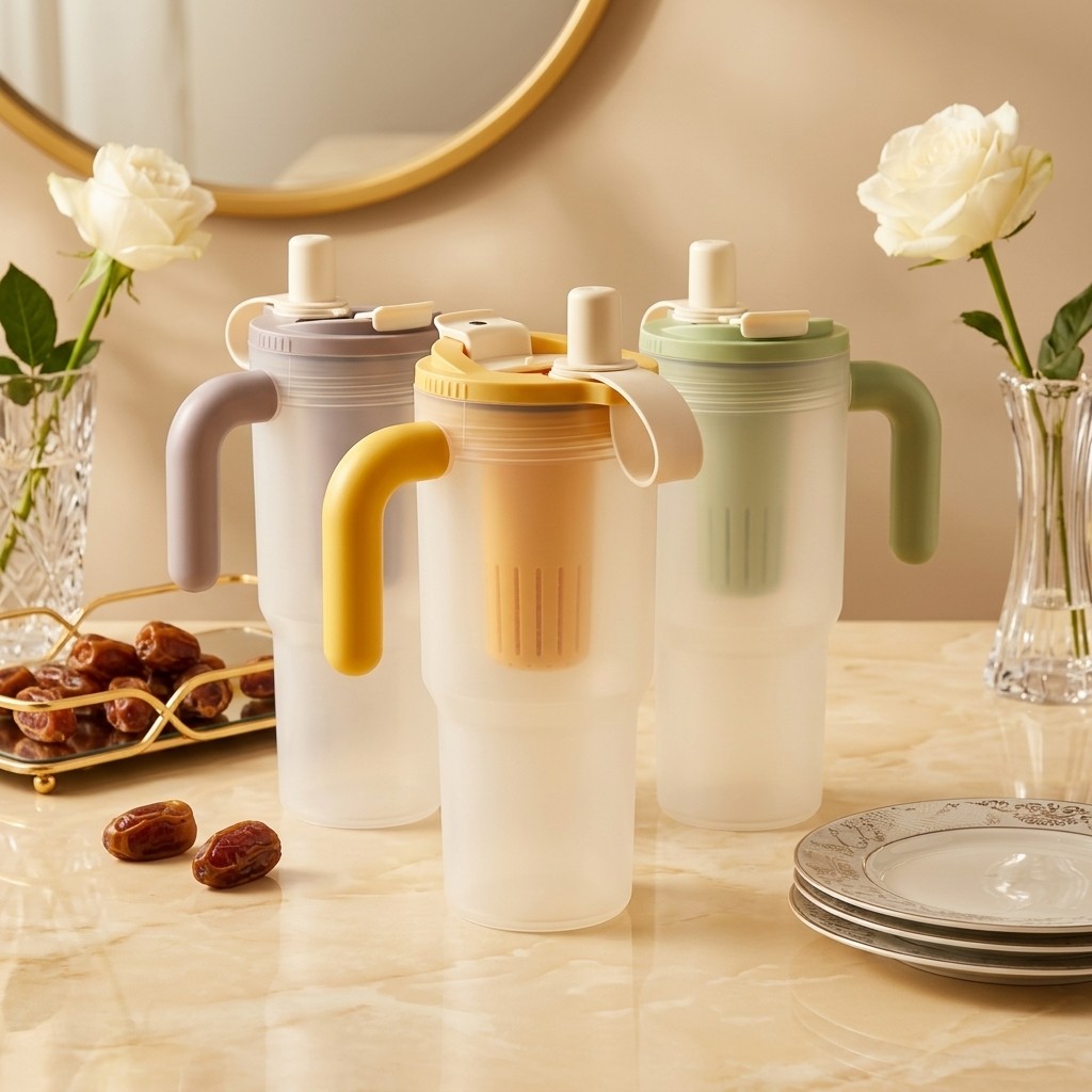Water Filter Straw - 850ml Plastic Waterfles Tumbler Beker met