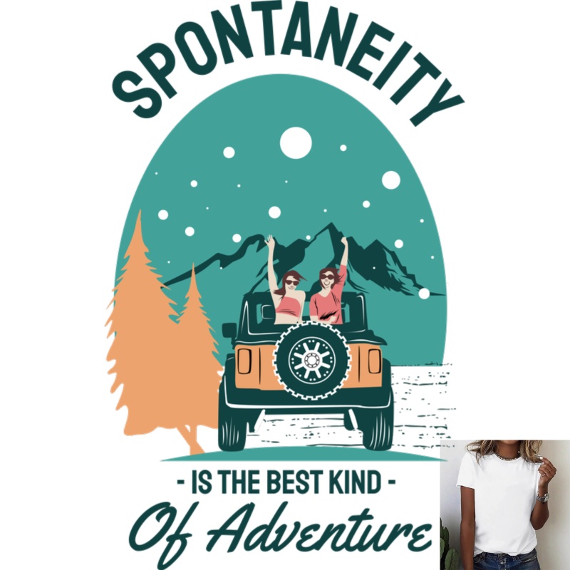Outdoor Adventure Girls - Outdoor Adventure Thema Hittetransfer Witte Inkt