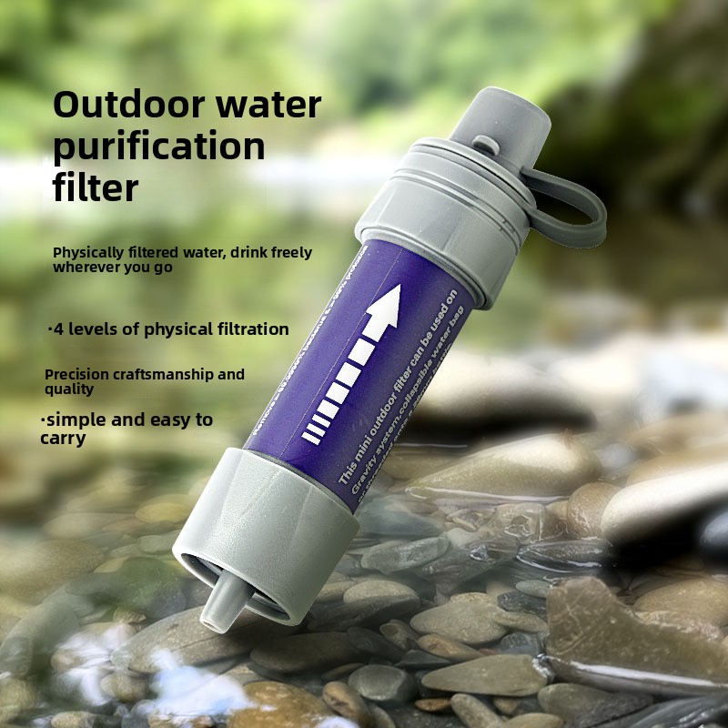 Water Filter Straw - Outdoor Camping Noodhulp Waterzuiveraar met Filterstro,