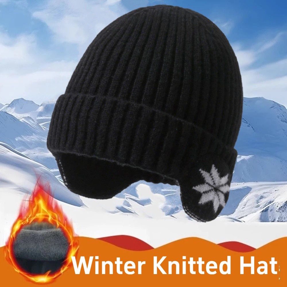 Outdoor Adventure Oa - Modieuze thermische wintergebreide muts Winddicht geïsoleerd