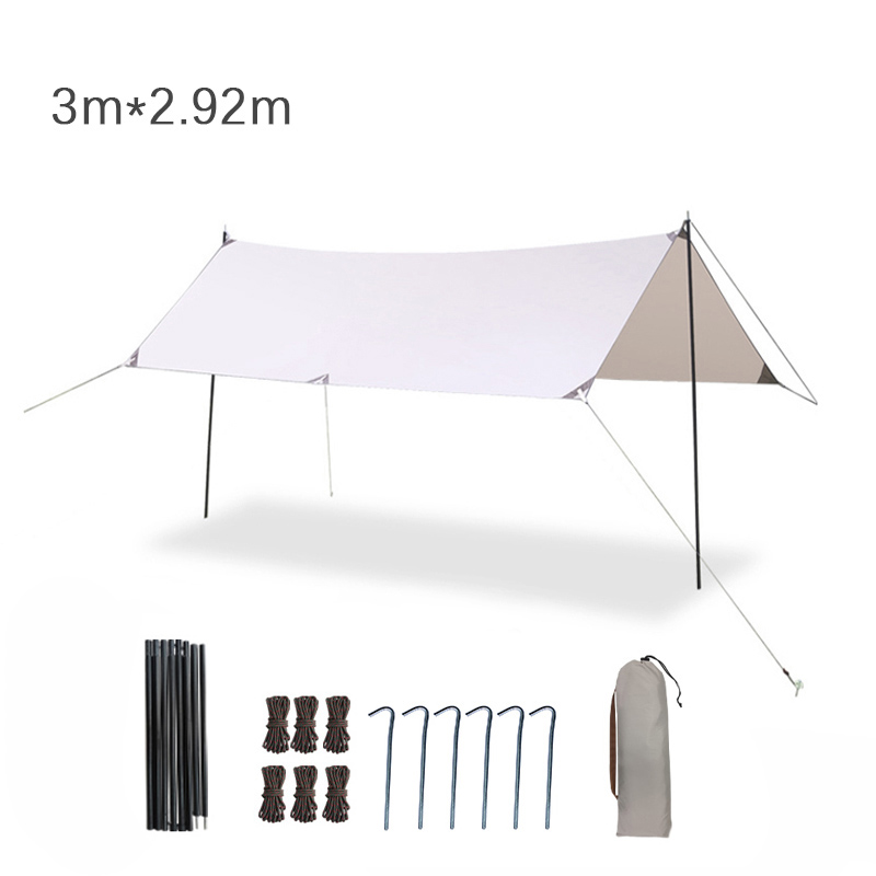 Hammock Rain Tarp - 300*292cm Ultralichte hangmat-afdak regenhoes voor backpacken,