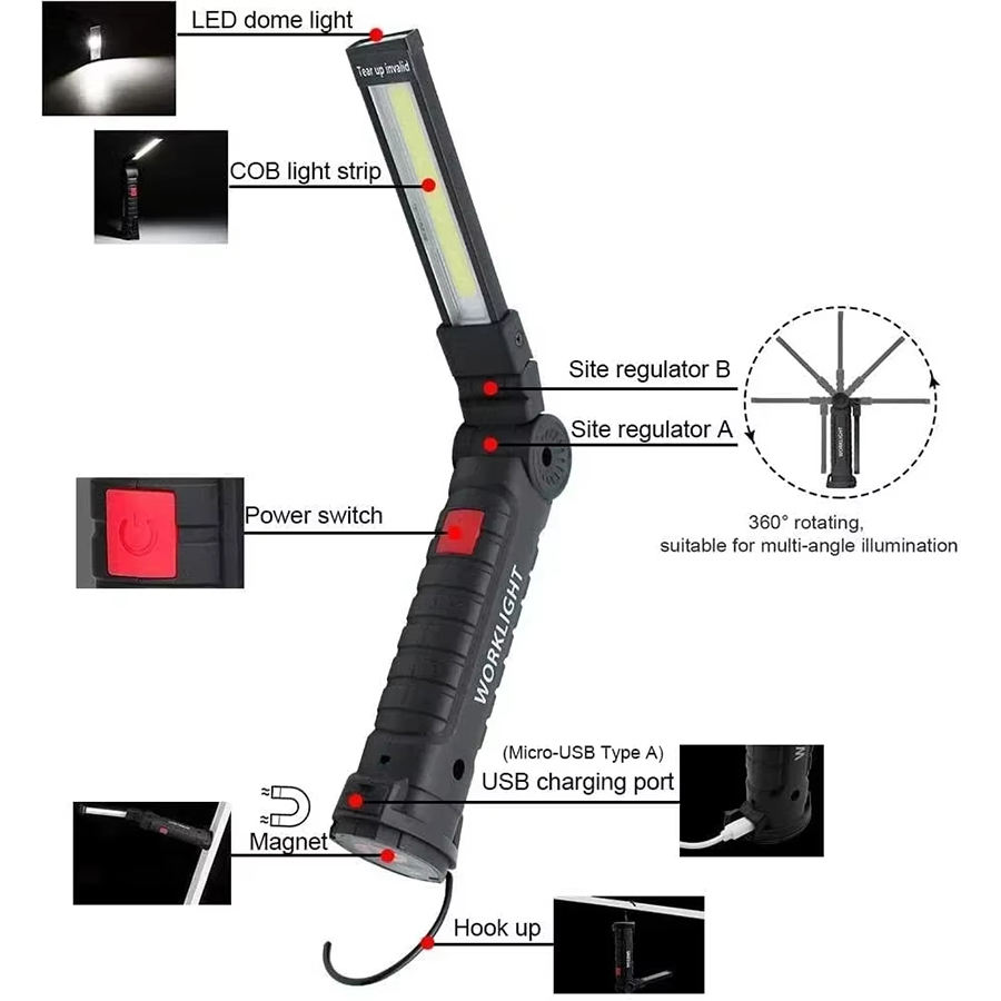 Draagbare LED-zaklamp met magn - Outdoor Adventurer recensie en prijs