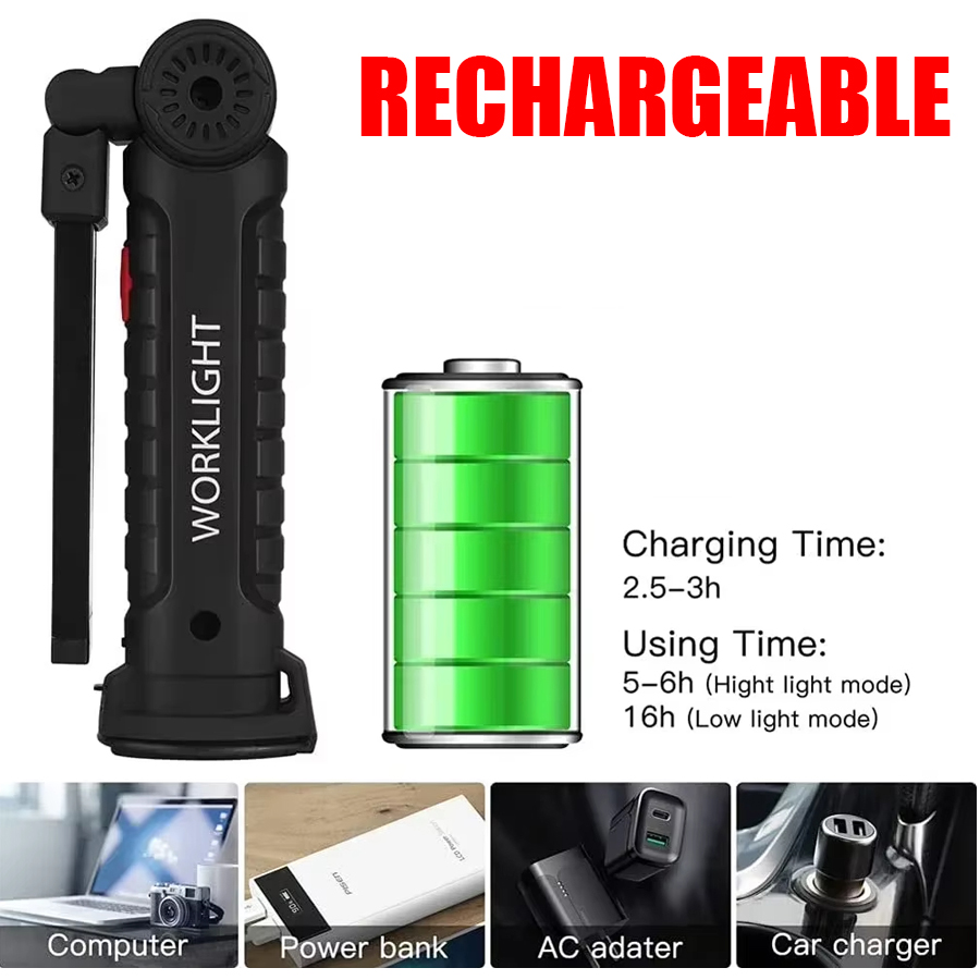 Draagbare LED-zaklamp met magn - Outdoor Adventurer recensie en prijs