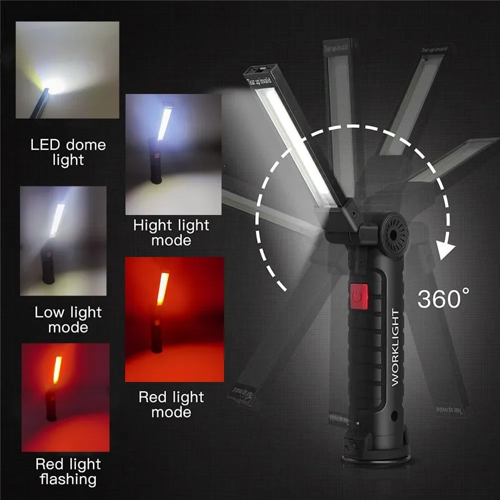 Draagbare COB LED-zaklamp USB  - Outdoor Adventurer recensie en prijs