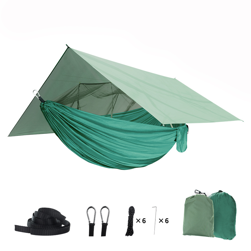 Buiten hangmat met muskietenne - Hammock Rain Tarp recensie en prijs