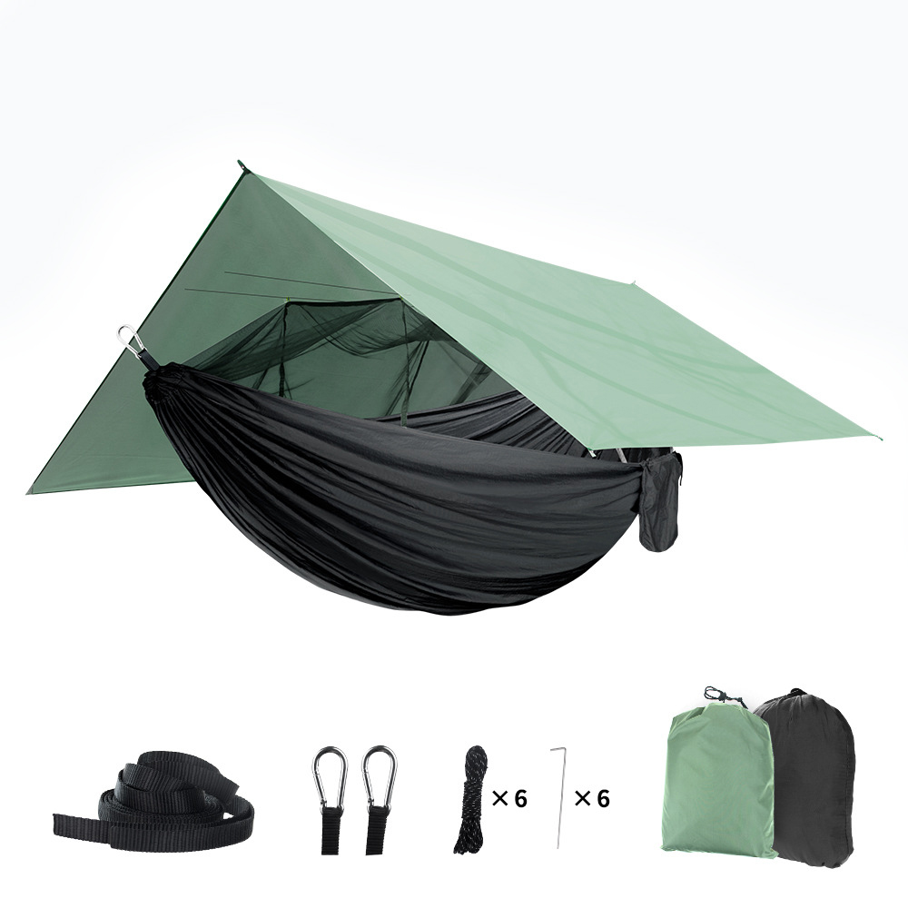 Buiten hangmat met muskietenne - Hammock Rain Tarp recensie en prijs