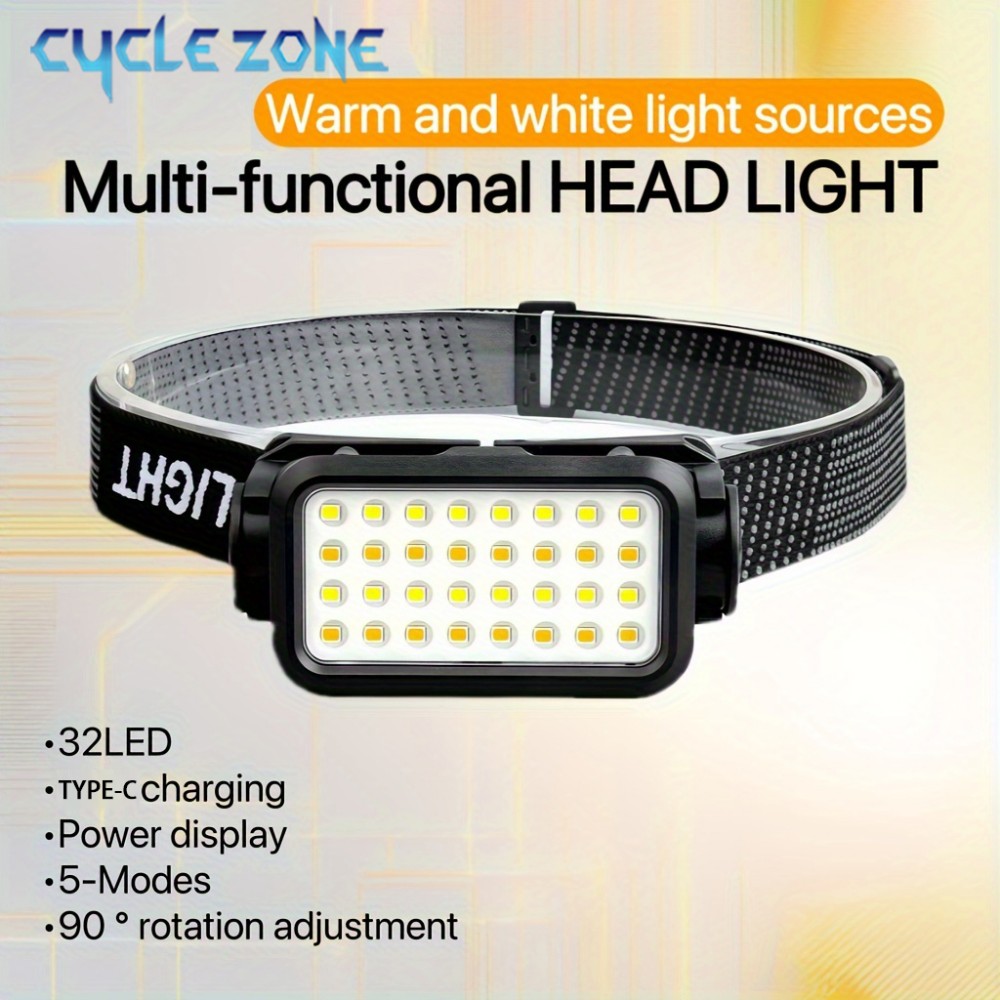 Oplaadbare koplamp met 32 LED' - Outdoor Adventure At recensie en prijs