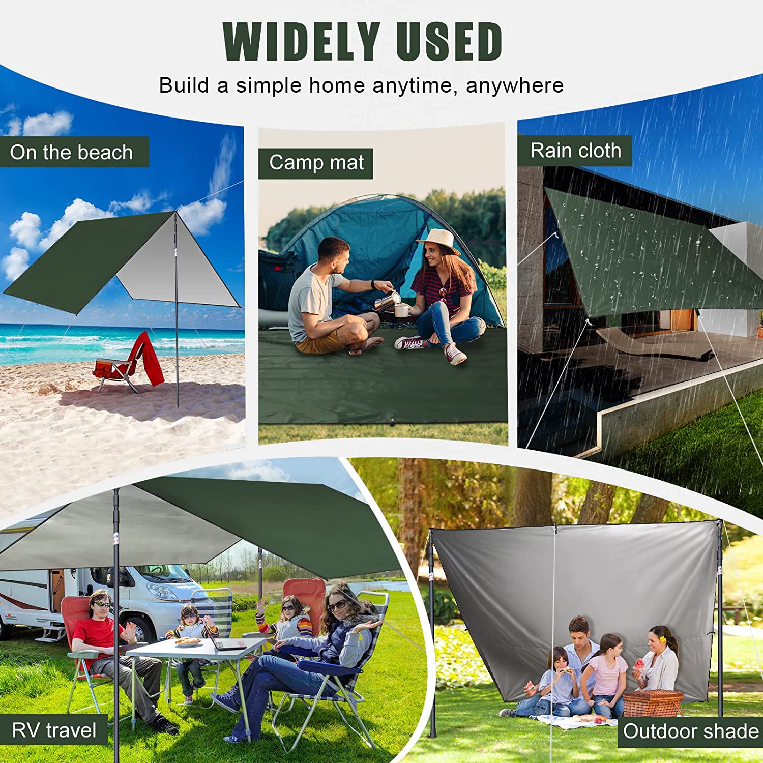2026 Waterdichte Camping Tarp, - Hammock Rain Tarp recensie en prijs