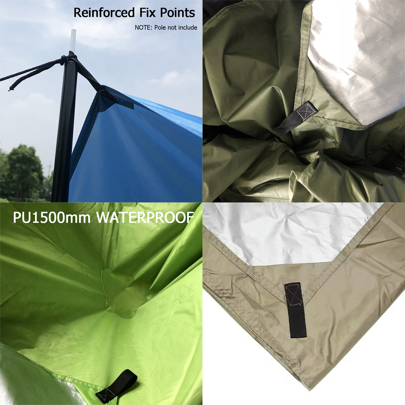 DANCHEL 3x3m Camping Tarp Wate - Hammock Rain Tarp recensie en prijs