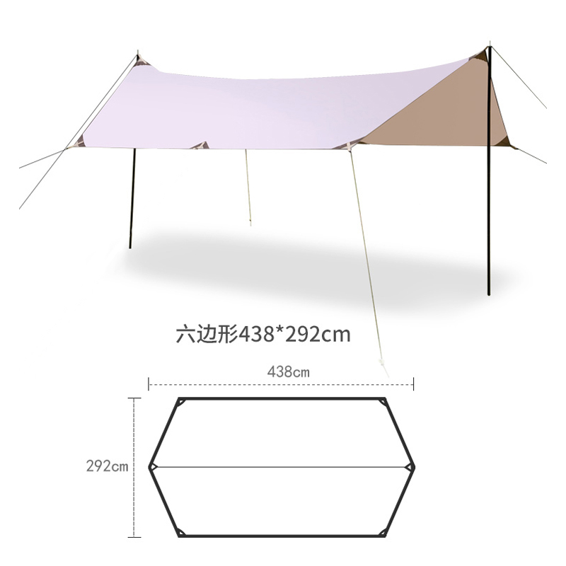 438*292cm Hexagon 100% waterdi - Hammock Rain Tarp recensie en prijs